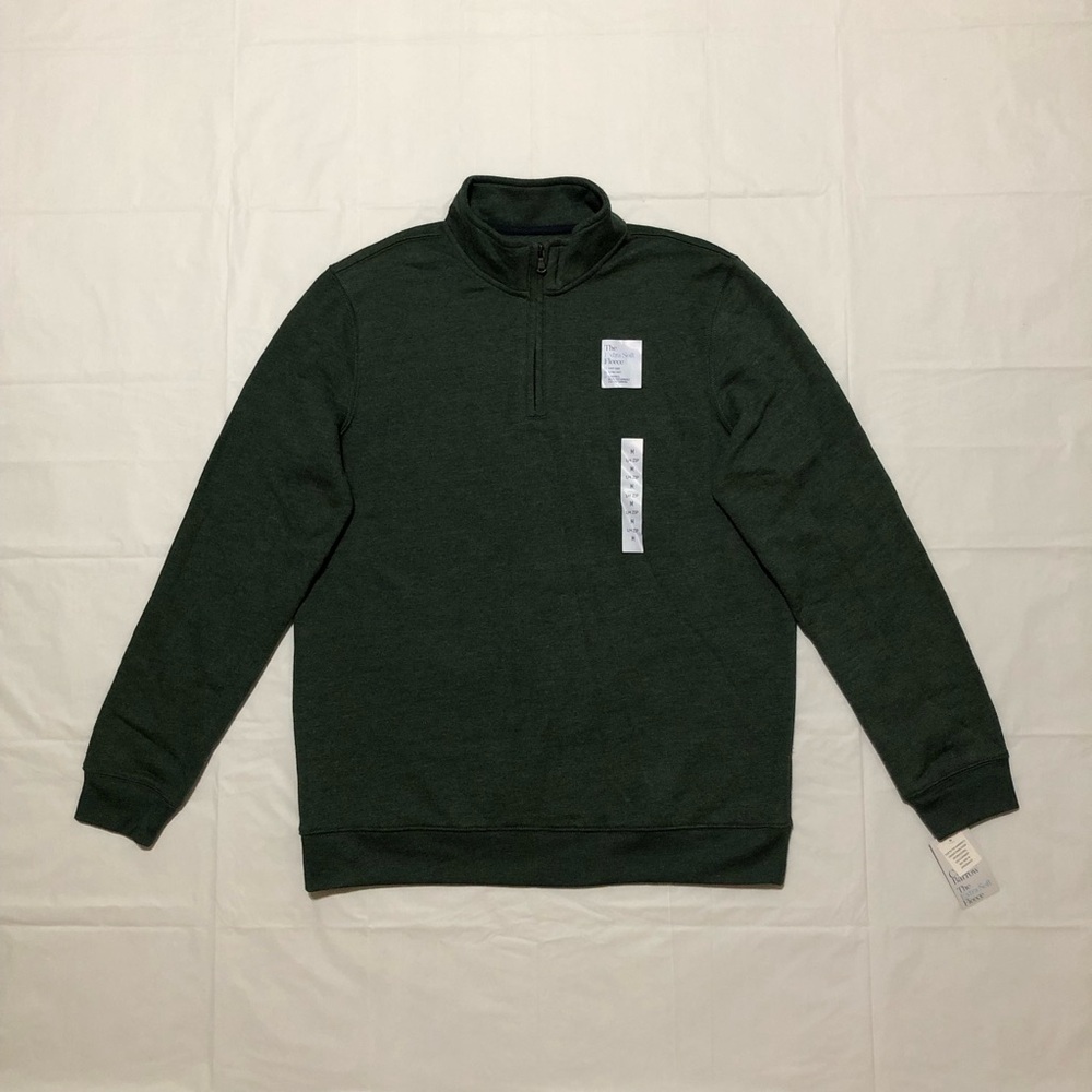 NWT Croft & Barrow Men’s Long Sleeve Pullover 1/4 Zip Maine Green Fleece M